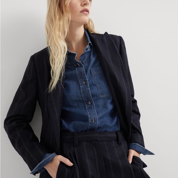 Brunello Cucinelli Striped Dark Blazer - Picture 3 of 4